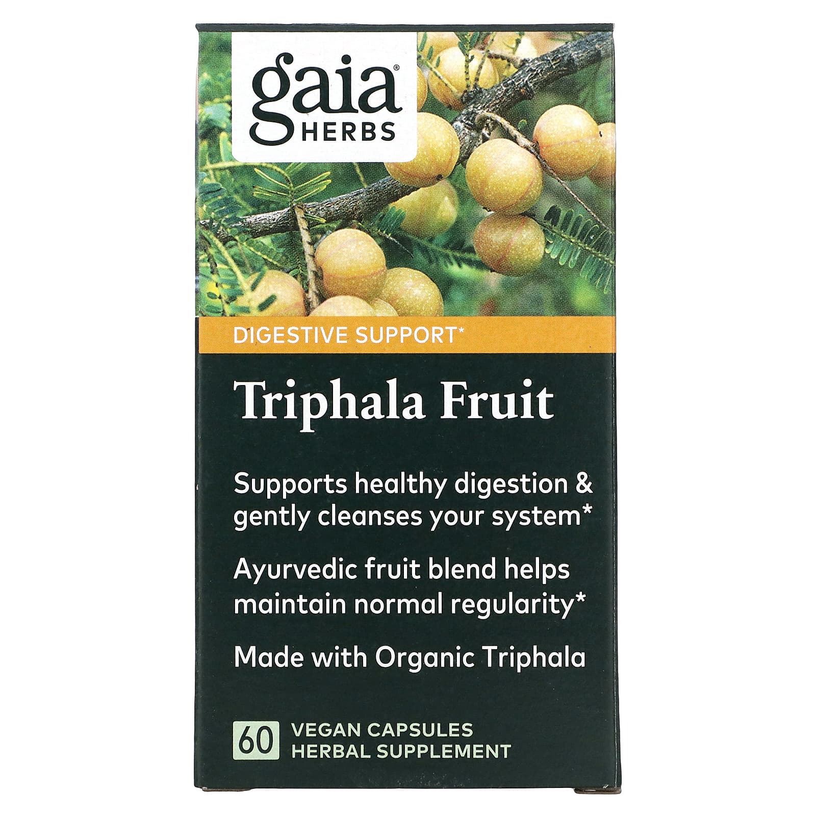 Gaia Herbs-Triphala Fruit-60 Vegan Capsules