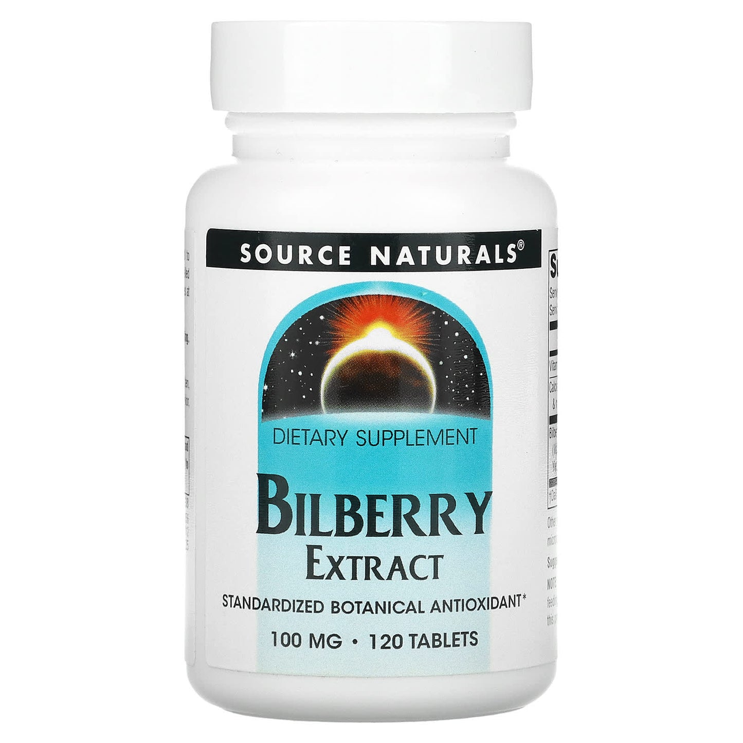 Source Naturals-Bilberry Extract-100 mg-120 Tablets