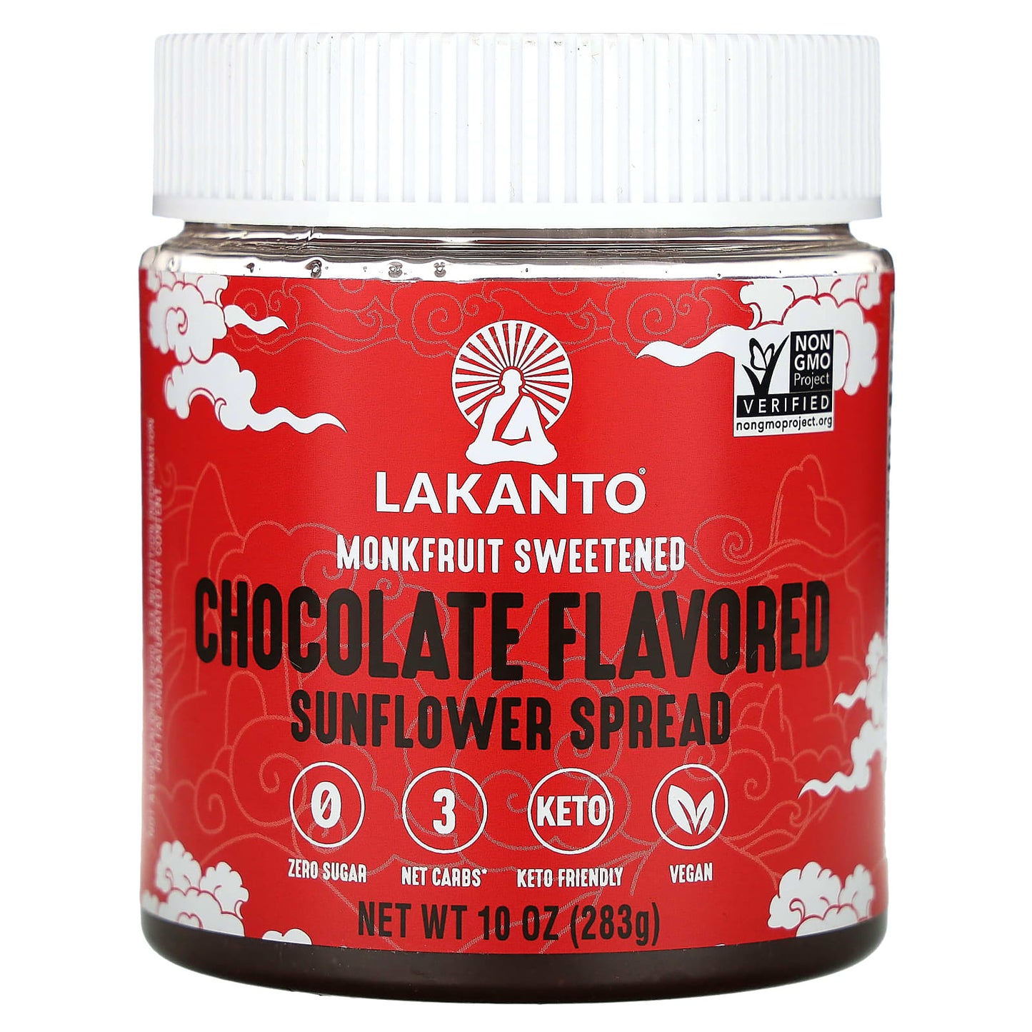 Lakanto-Monkfruit Sweetened Sunflower Spread-Chocolate-10 oz (283 g)