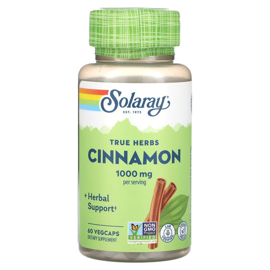 Solaray-True Herbs-Cinnamon -500 mg-60 VegCaps