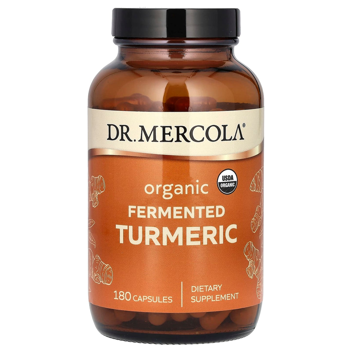 Dr. Mercola-Organic Fermented Turmeric-180 Capsules