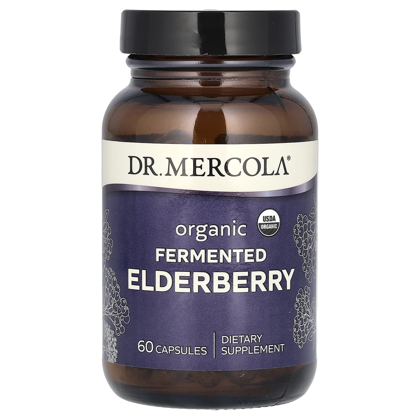 Dr. Mercola-Organic Fermented Elderberry-60 Capsules