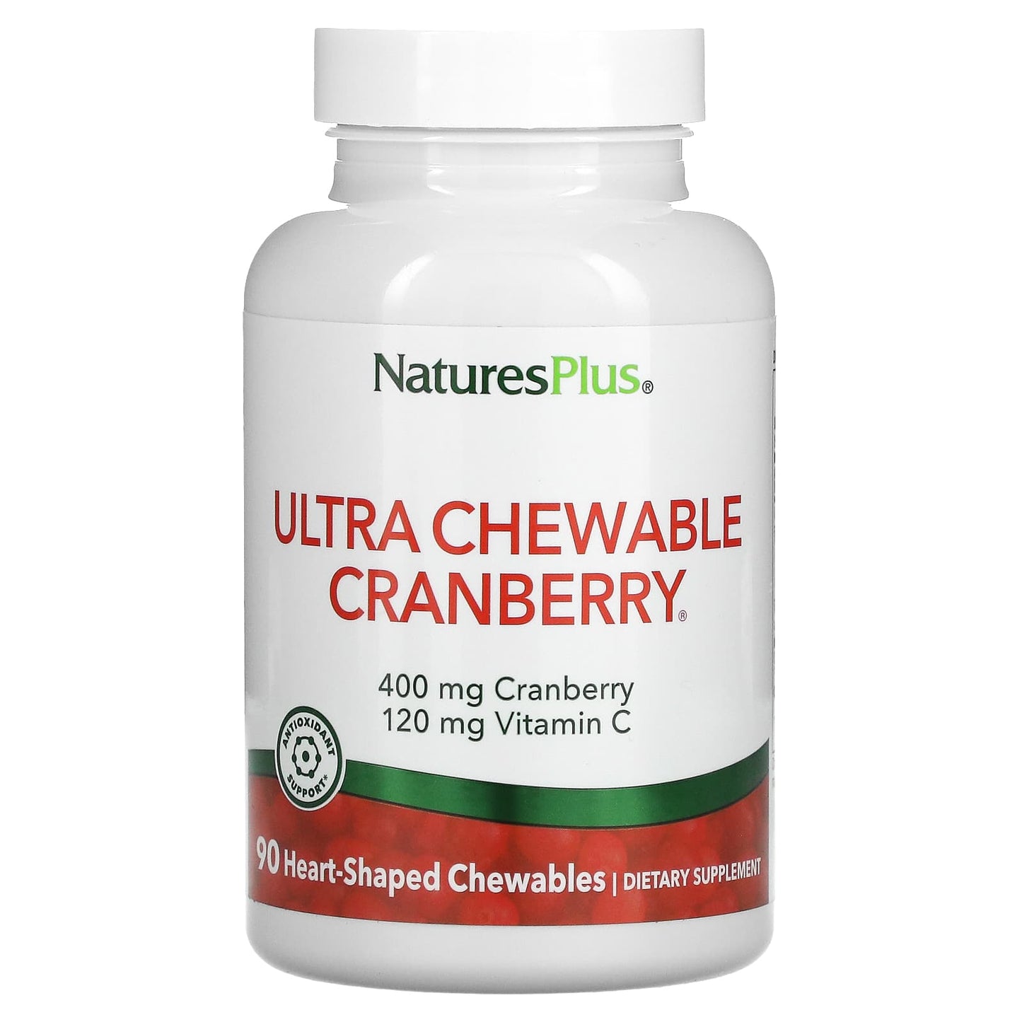 NaturesPlus-Ultra Chewable Cranberry-90 Heart-Shaped Chewables