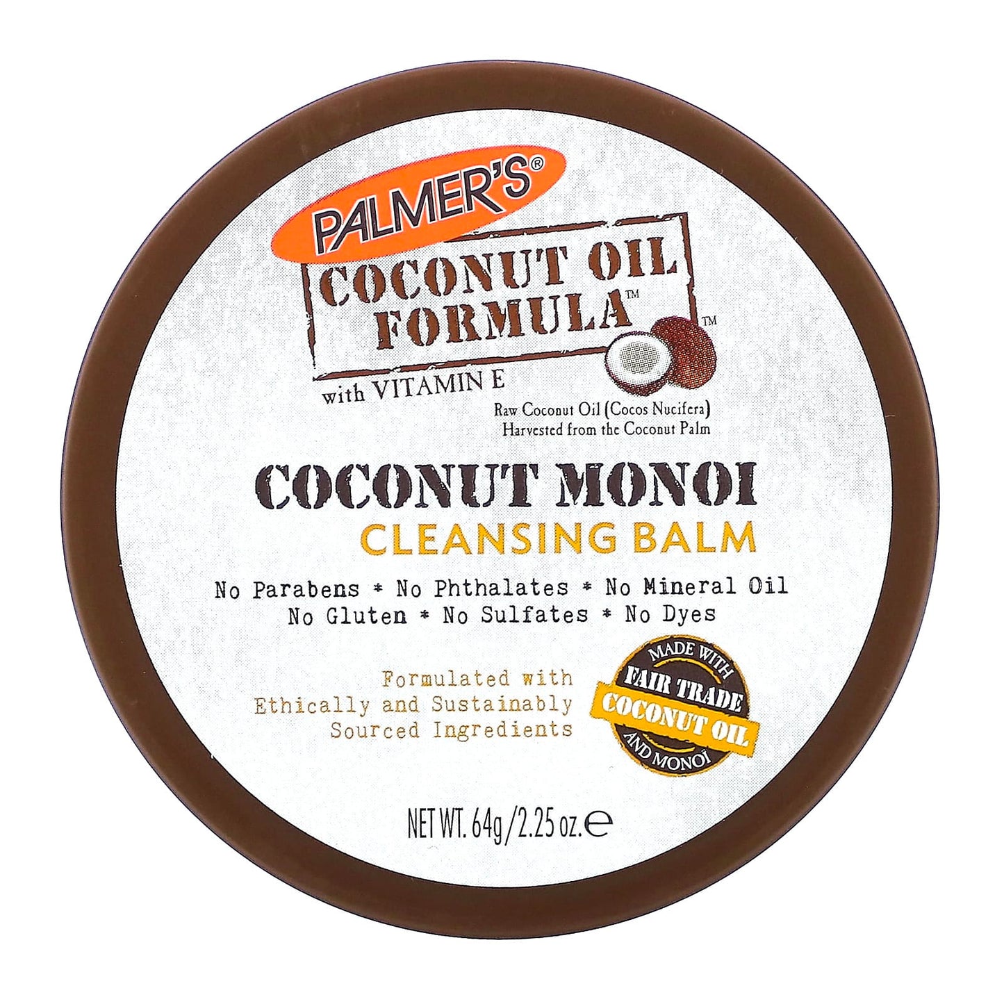 Palmer's-Coconut Oil Formula with Vitamin E-Coconut Monoi Cleansing Balm-2.25 oz (64 g)