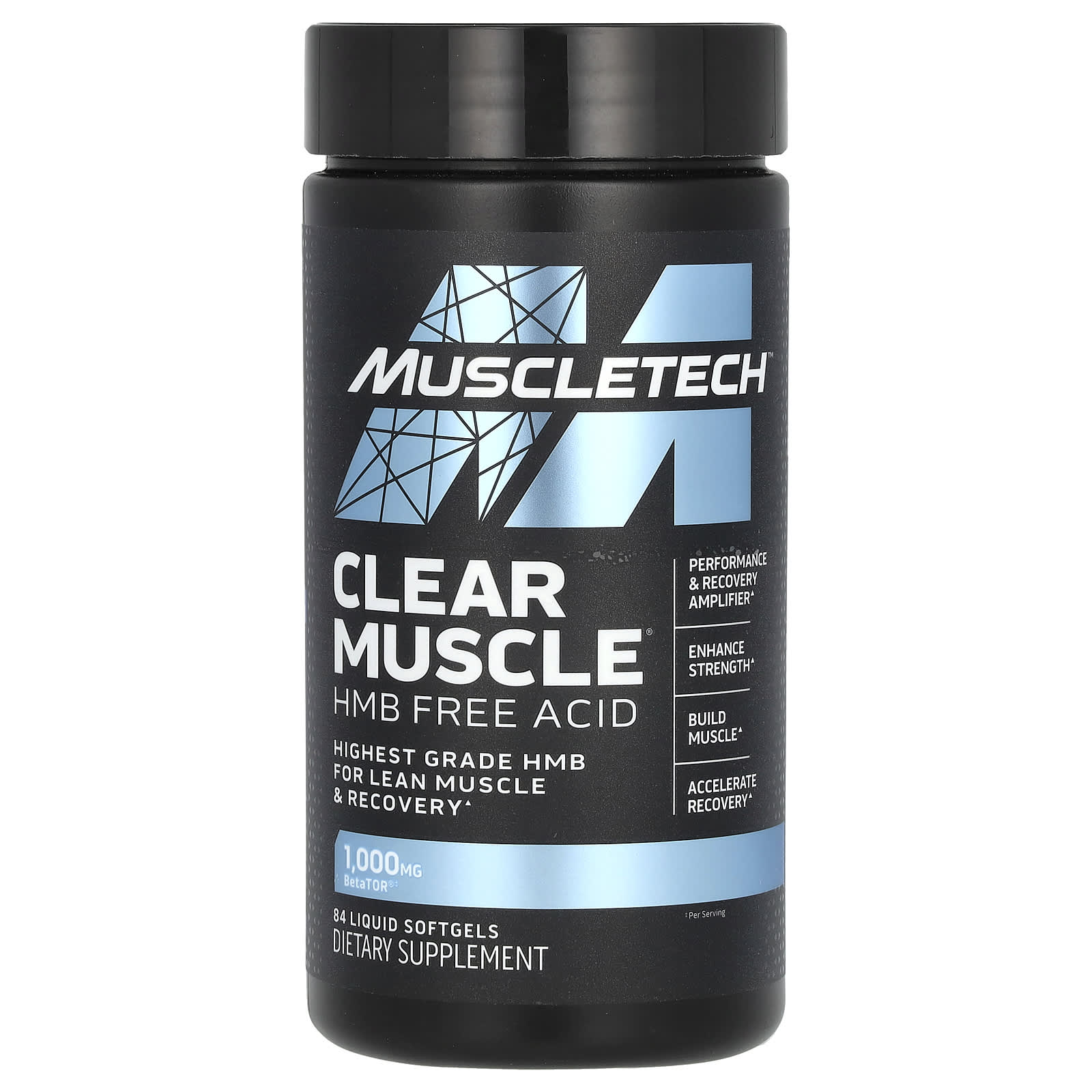 MuscleTech-Clear Muscle-HMB Free Acid-84 Liquid Softgels