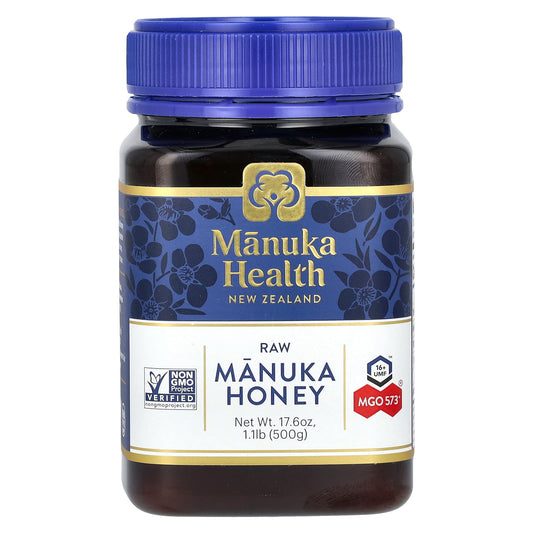 Manuka Health-Raw Manuka Honey-MGO 573+-1.1 lbs (500 g)