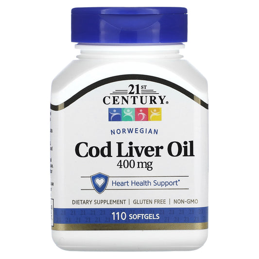 21st Century-Norwegian Cod Liver Oil-400 mg-110 Softgels