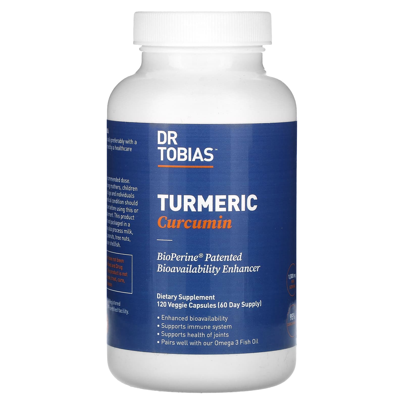 Dr. Tobias-Turmeric Curcumin-120 Veggie Capsules