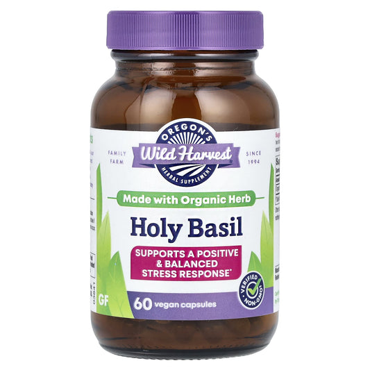 Oregon's Wild Harvest-Holy Basil-60 Vegan Capsules