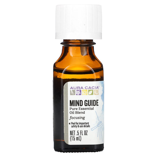 Aura Cacia-Pure Essential Oil Blend-Mind Guide-0.5 fl oz (15 ml)