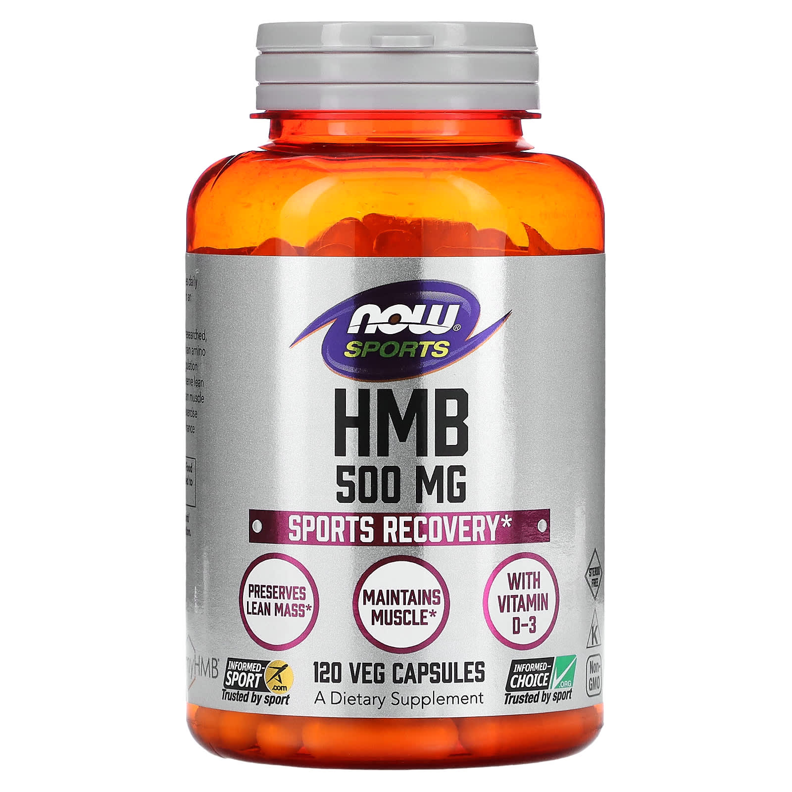 NOW Foods-Sports-HMB-500 mg-120 Veg Capsules