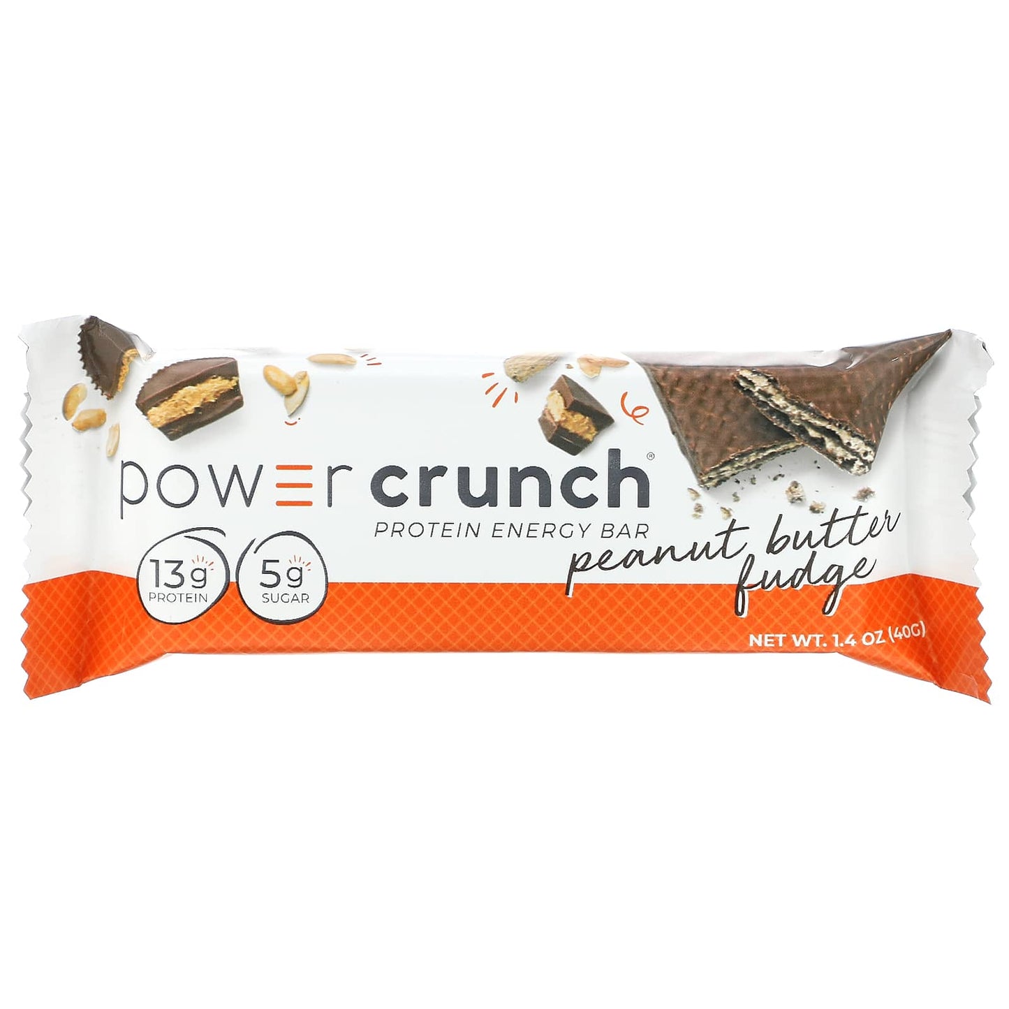 BNRG, Power Crunch Protein Energy Bar, Peanut Butter Fudge, 12 Bars, 1.4 oz (40 g) Each