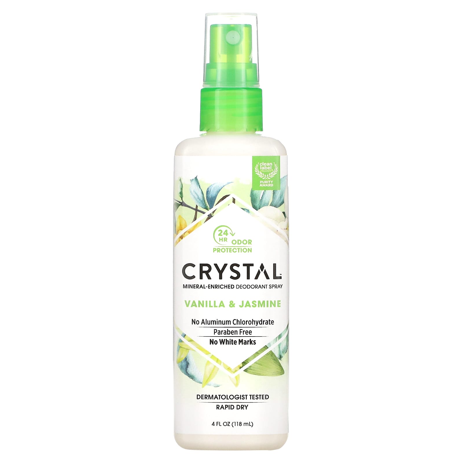 Crystal-Mineral Deodorant Spray-Vanilla Jasmine-4 fl oz (118 ml)