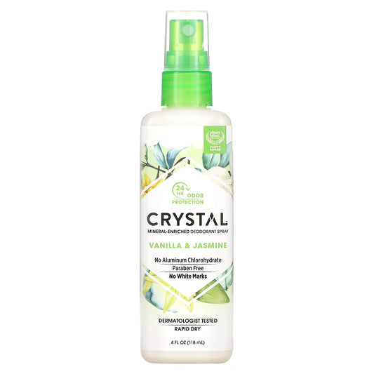 Crystal-Mineral Deodorant Spray-Vanilla Jasmine-4 fl oz (118 ml)