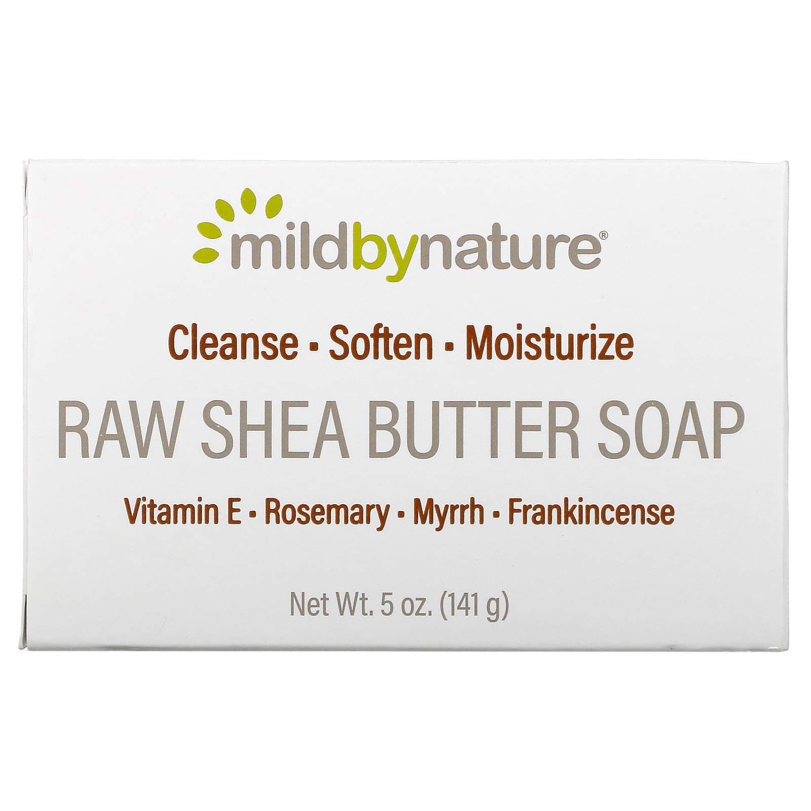 Mild By Nature-Raw Shea Butter-Bar Soap-with Vitamin E-Rosemary-Myrrh & Frankincense-5 oz (141 g)