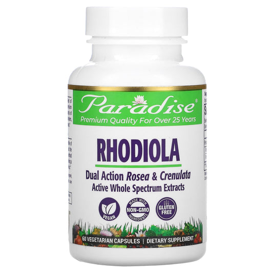 Paradise Herbs-Rhodiola-60 Vegetarian Capsules