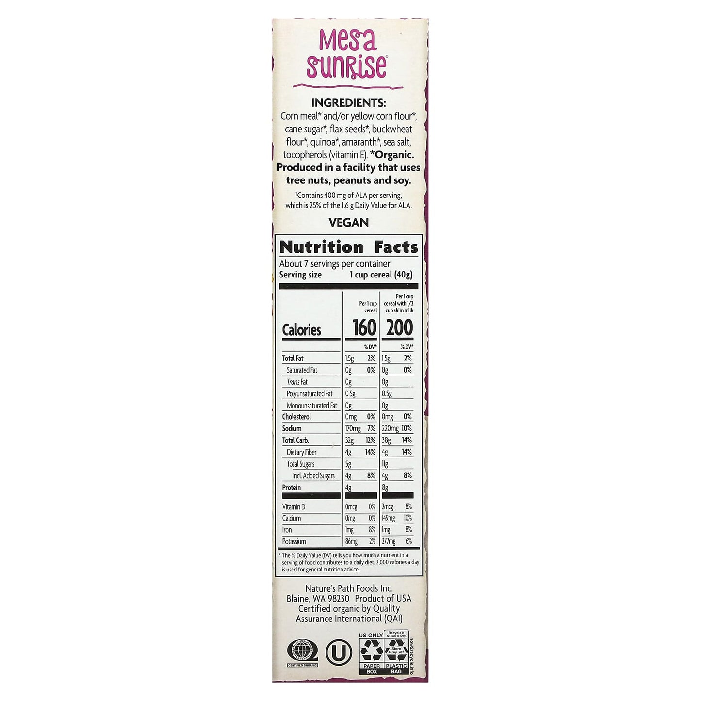 Nature's Path, Organic, Mesa Sunrise Cereal, 10.6 oz (300 g)