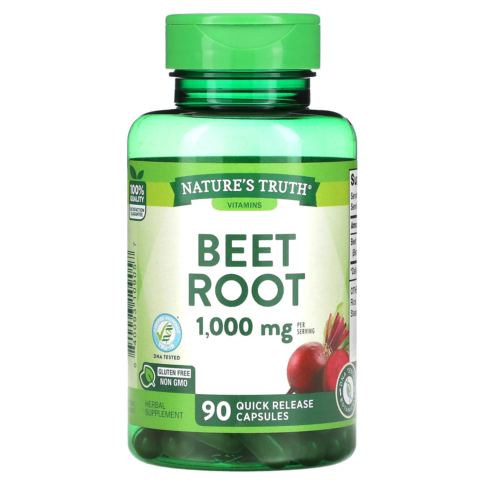 Nature's Truth-Beet Root-1,000 mg-90 Quick Release Capsules (500 mg per Capsule)