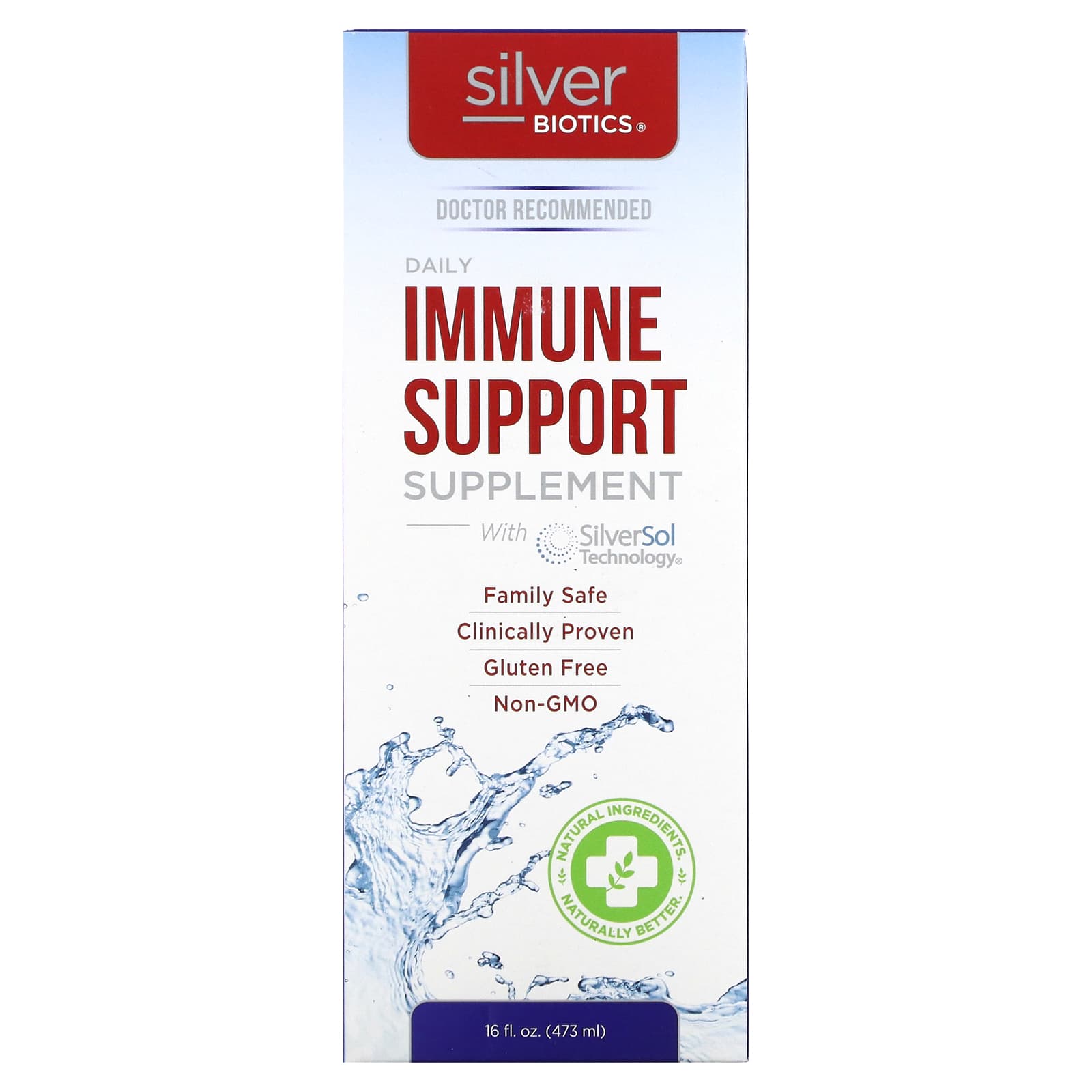 American Biotech Labs-Silver Biotics-Daily Immune Support Supplement with SilverSol Technology-16 fl oz (473 ml)