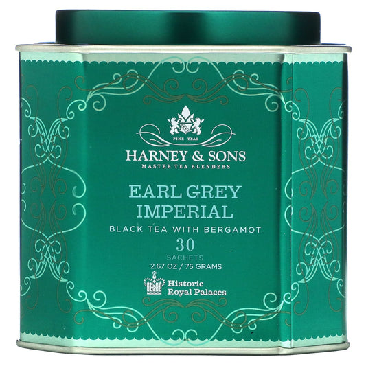 Harney & Sons-Earl Grey Imperial-Black Tea with Bergamot-30 Sachets-2.67 oz (75 g)