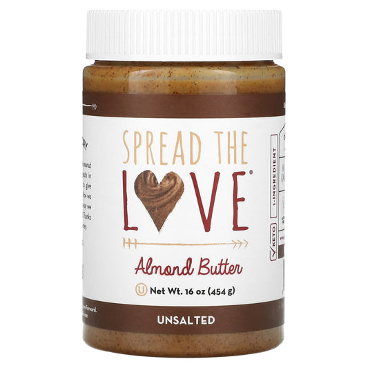 Spread The Love-Almond Butter-Unsalted-16 oz ( 454 g)