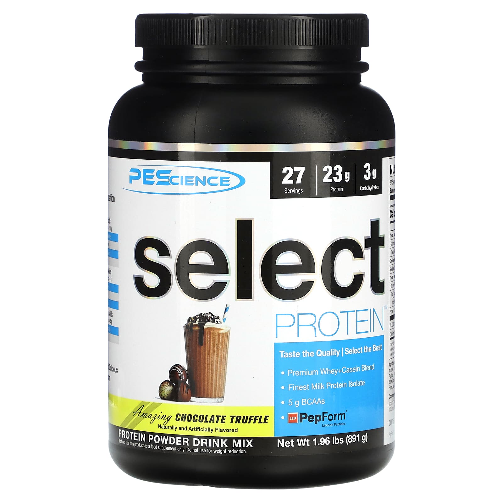 PEScience-Select Protein-Amazing Chocolate Truffle-1.96 lbs (891 g)