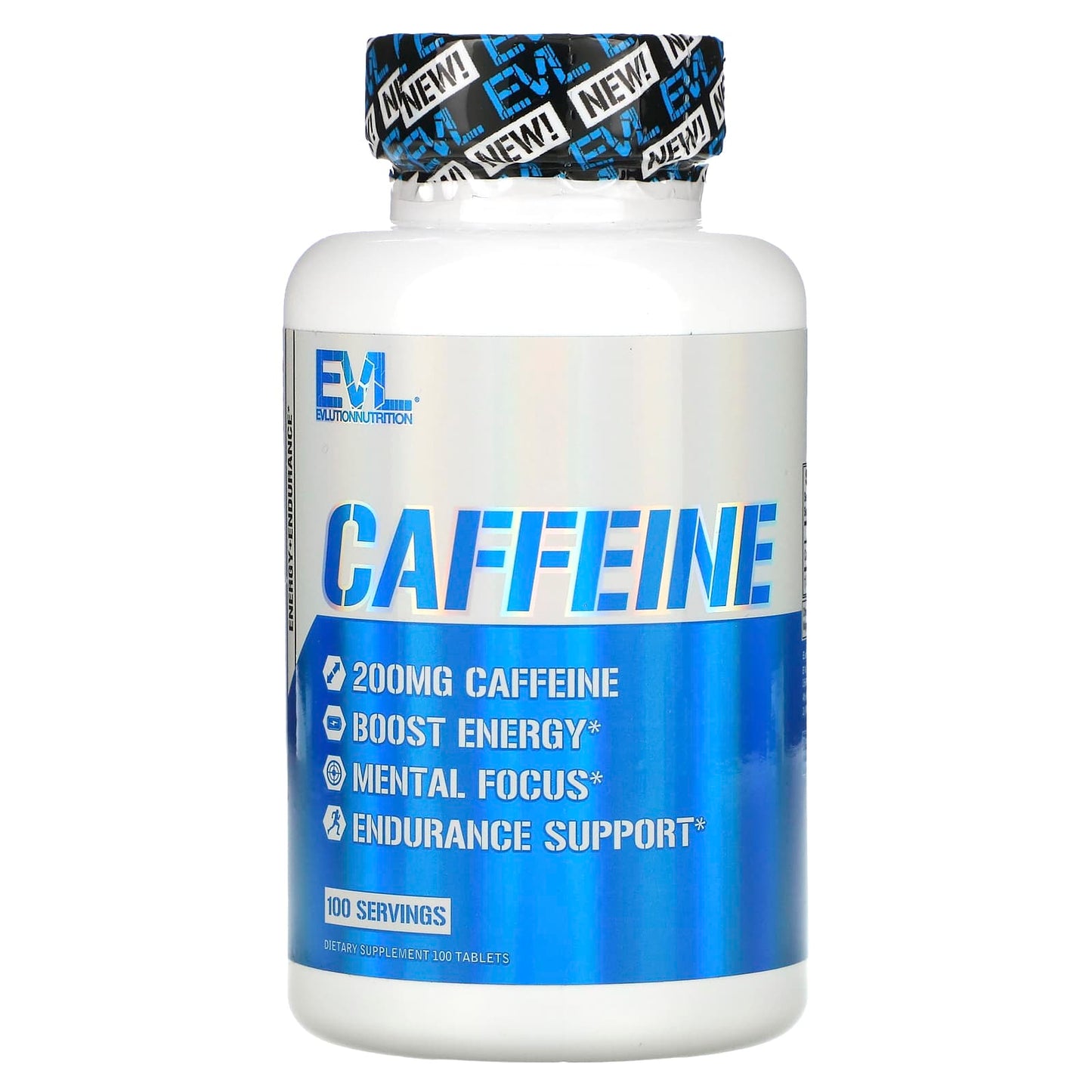 EVLution Nutrition-Caffeine-200 mg-100 Tablets