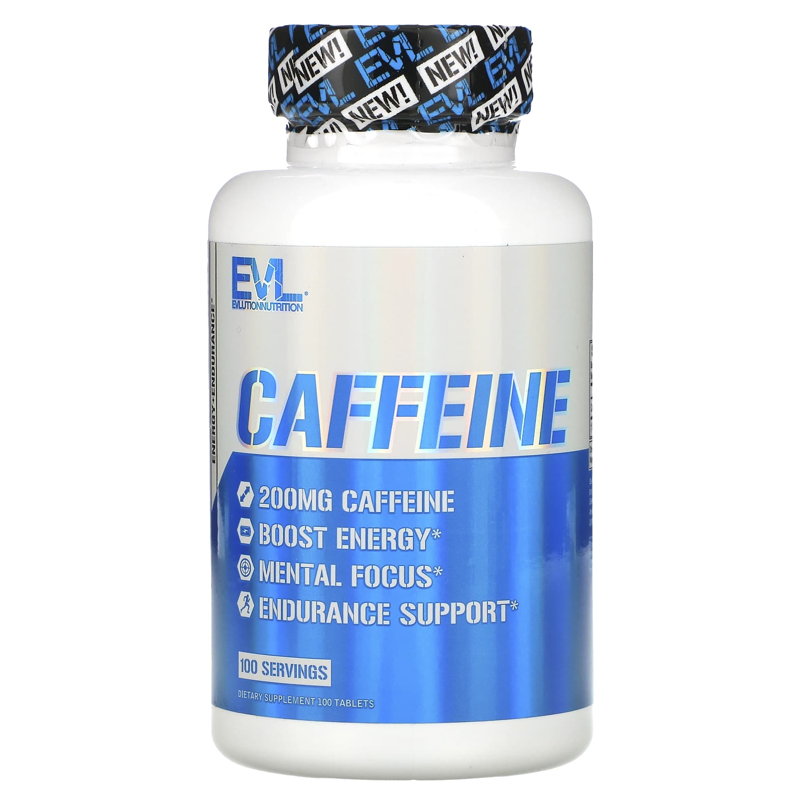 EVLution Nutrition-Caffeine-200 mg-100 Tablets