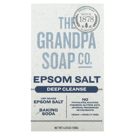 The Grandpa Soap Co.-Face & Body Bar Soap-Epsom Salt-4.25 oz (120 g)