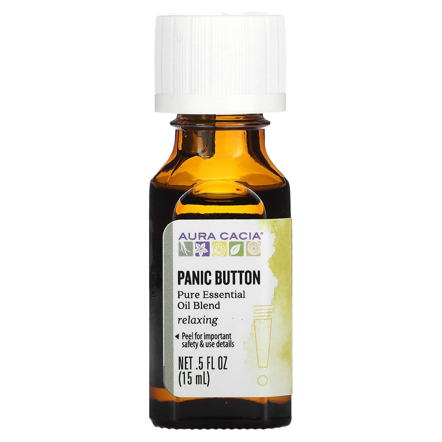 Aura Cacia-Pure Essential Oil Blend-Panic Button-0.5 fl oz (15 ml)