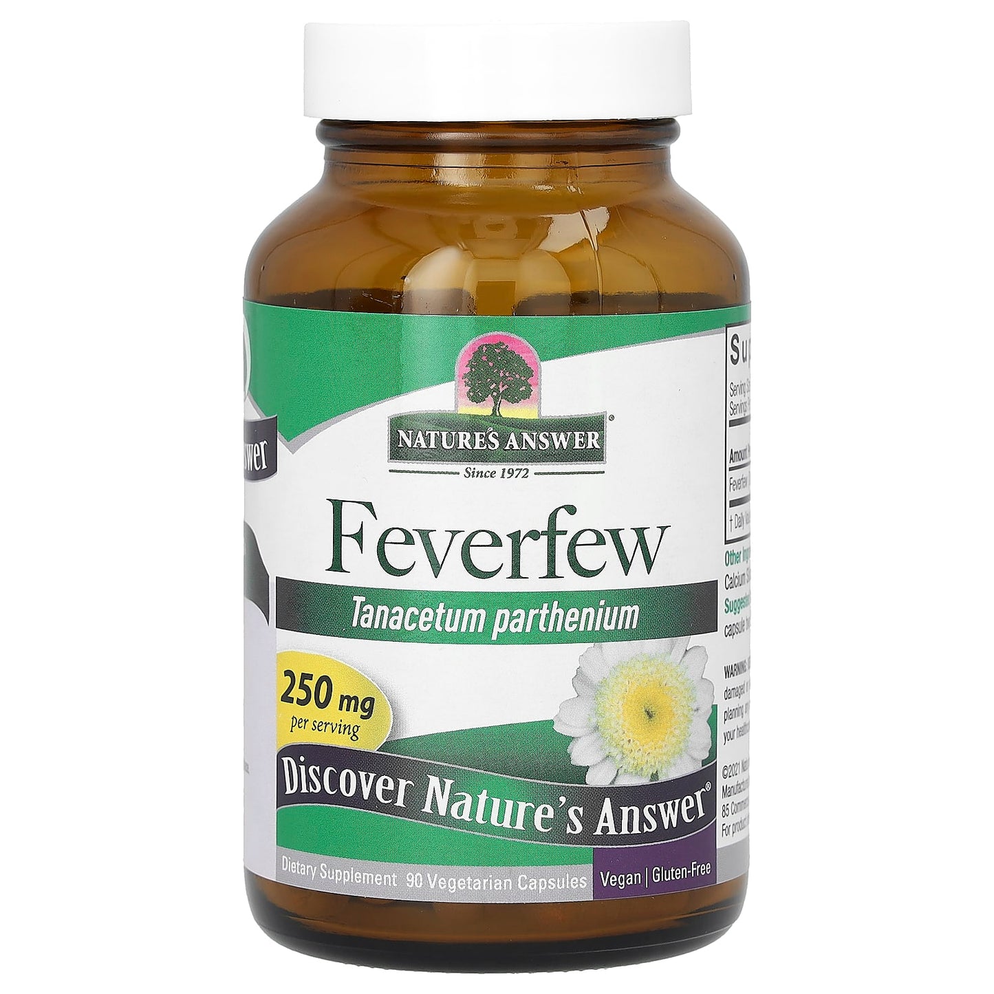 Nature's Answer, Feverfew, 250 mg, 90 Vegetarian Capsules