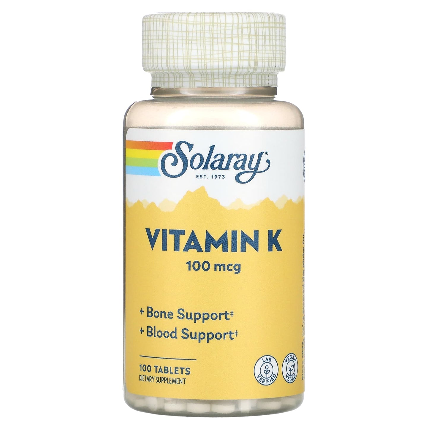 Solaray-Vitamin K-100 mcg-100 Tablets