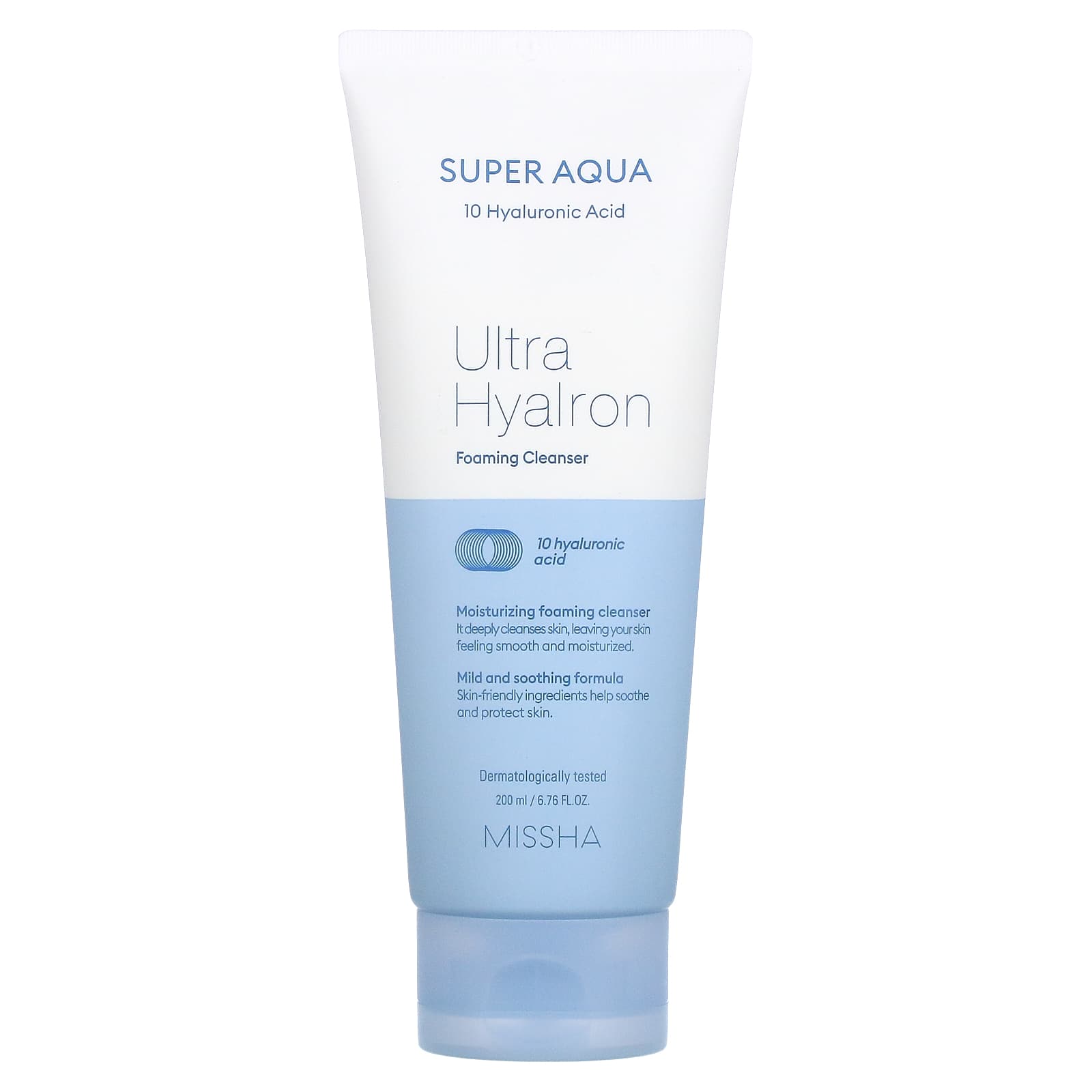 Missha-Super Aqua-Ultra Hyalron Foaming Cleanser-6.76 fl oz (200 ml)