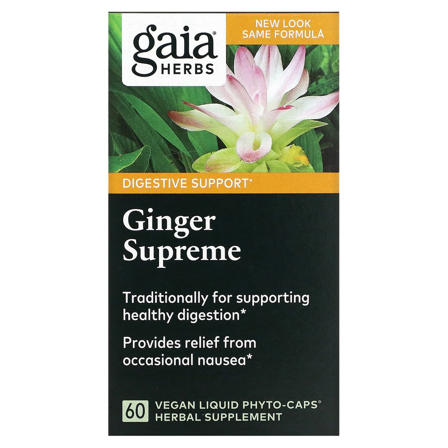 Gaia Herbs-Ginger Supreme-60 Vegan Liquid Phyto-Caps