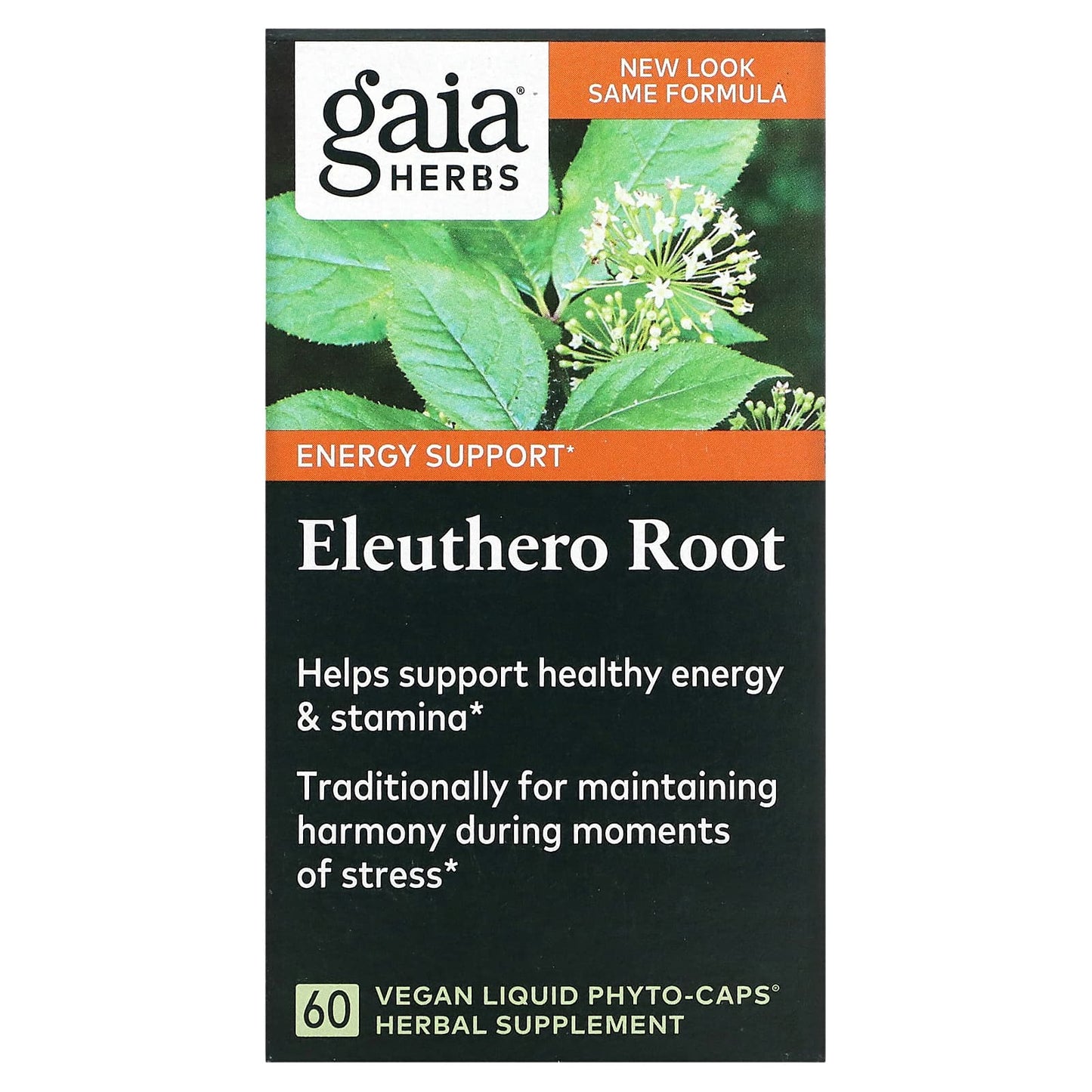 Gaia Herbs-Eleuthero Root-60 Vegan Liquid Phyto-Caps