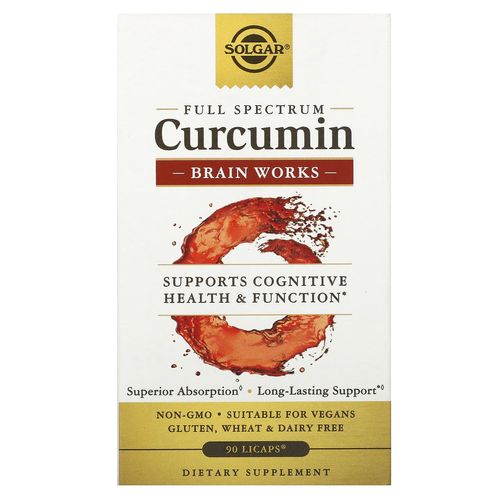 Solgar-Full Spectrum Curcumin-Brain Works-90 Licaps