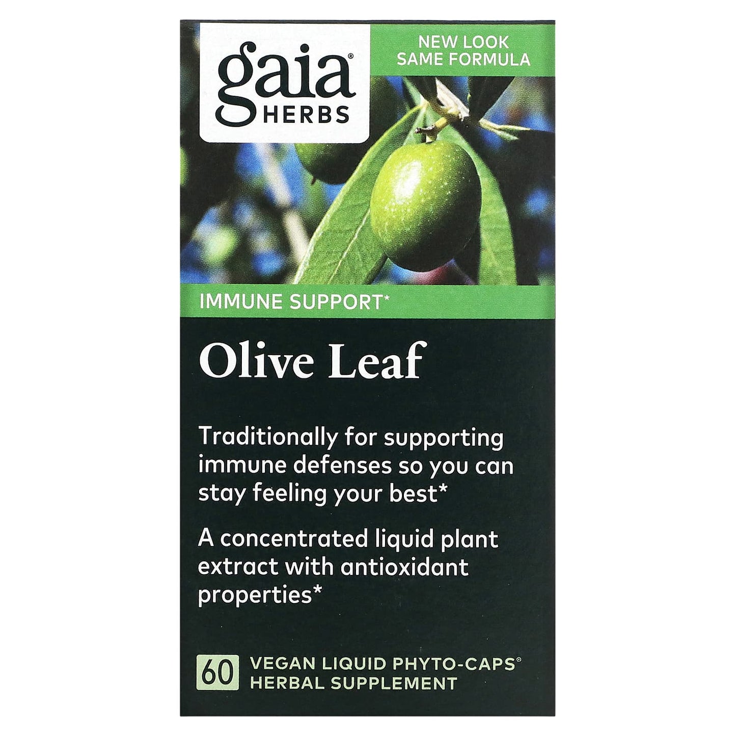 Gaia Herbs-Olive Leaf-60 Vegan Liquid Phyto-Caps