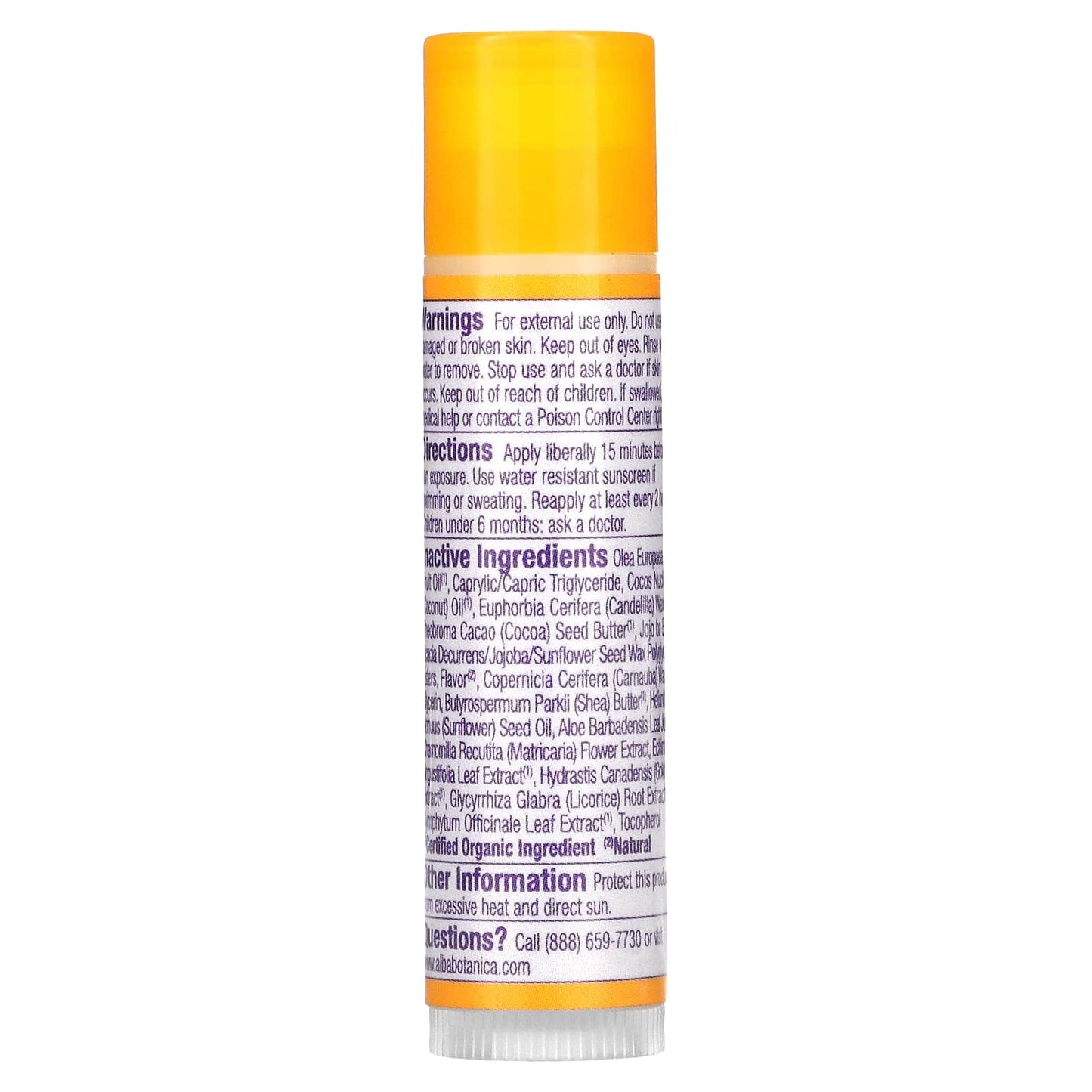 Alba Botanica, Moisturizing Sunscreen Lip Balm, SPF 25, 0.15 oz (4.2 g)