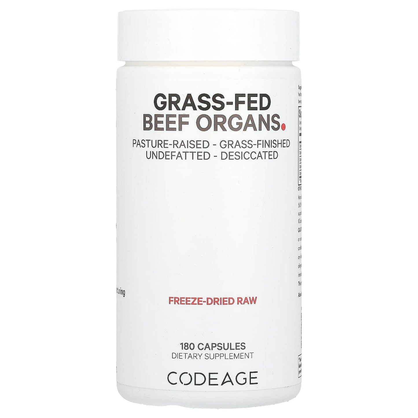 Codeage-Grass-Fed Beef Organs-180 Capsules