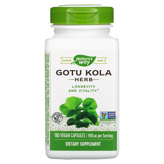 Nature's Way-Gotu Kola Herb-475 mg-180 Vegan Capsules