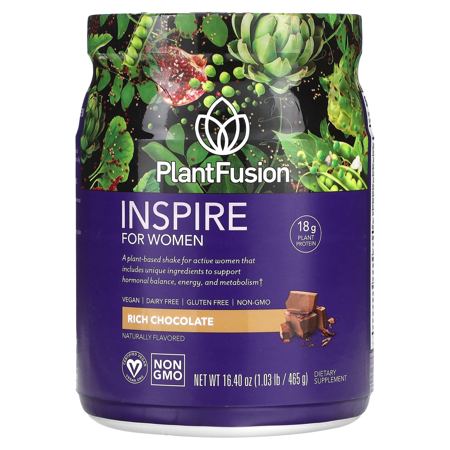 PlantFusion-Inspire for Women-Rich Chocolate-16.40 oz (465 g)