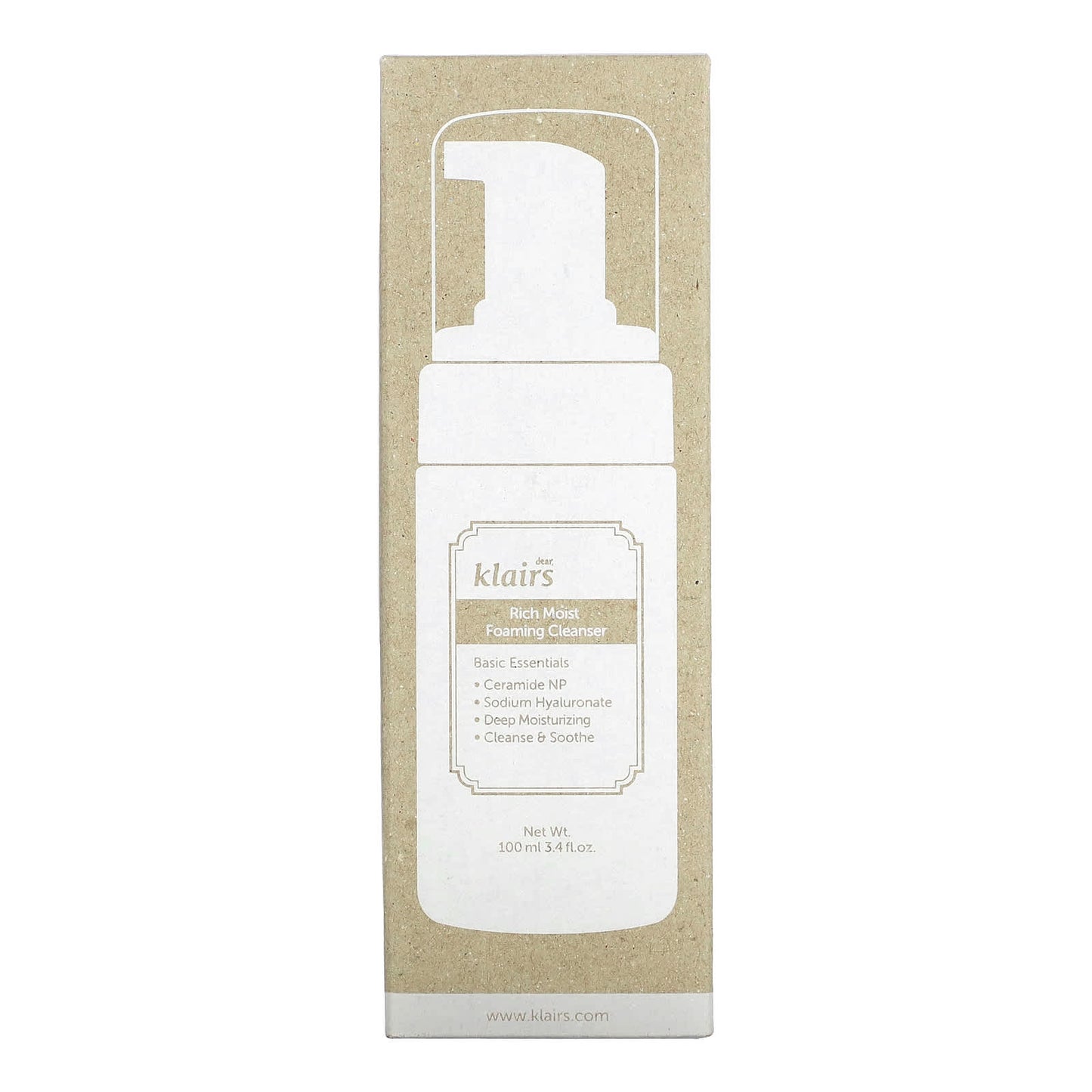 Dear, Klairs, Rich Moist Foaming Cleanser, 3.4 fl oz (100 ml)