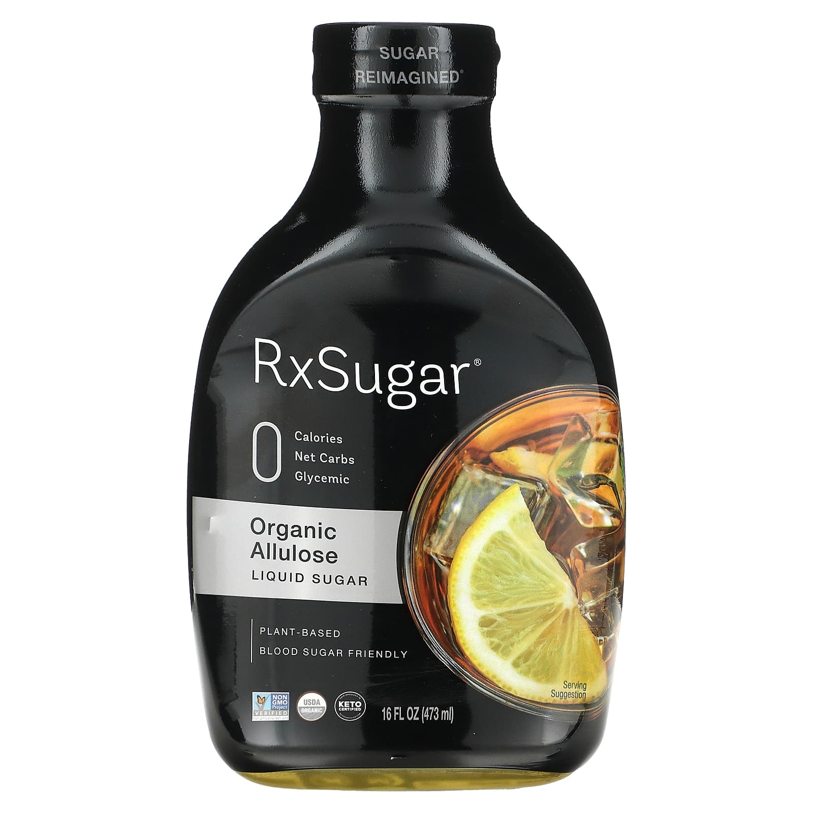 RxSugar-Organic Allulose Liquid Sugar-16 fl oz (473 ml)