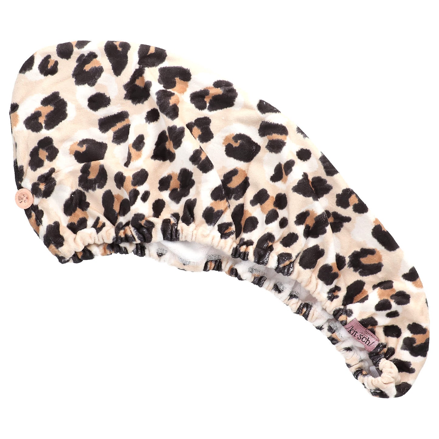 Kitsch, Quick Drying, Microfiber Hair Towel, Leopard, 1 Piece