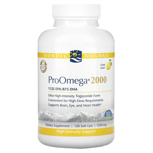 Nordic Naturals-ProOmega 2000-Lemon-1,250 mg-120 Soft Gels