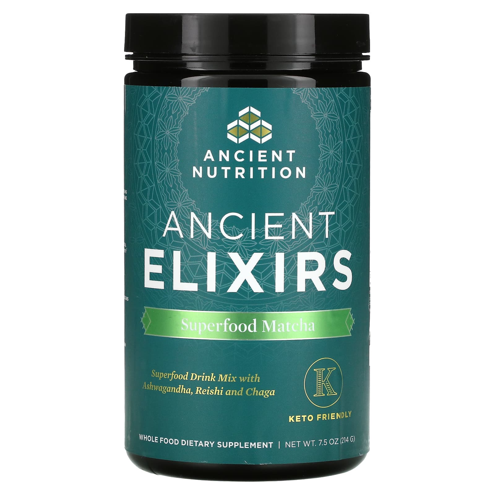 Ancient Nutrition-Ancient Elixirs-Superfood Matcha-7.5 oz (214 g)