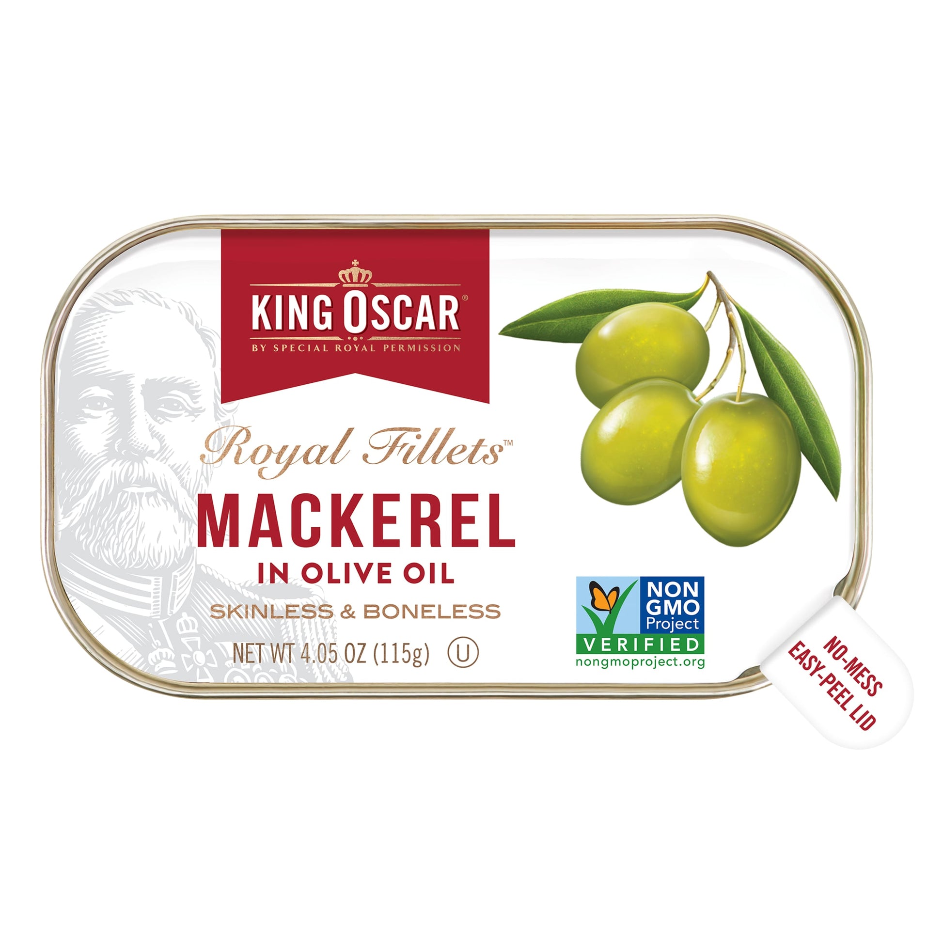 King Oscar-Royal Fillets-Mackerel in Olive Oil-4.05 oz (115 g)