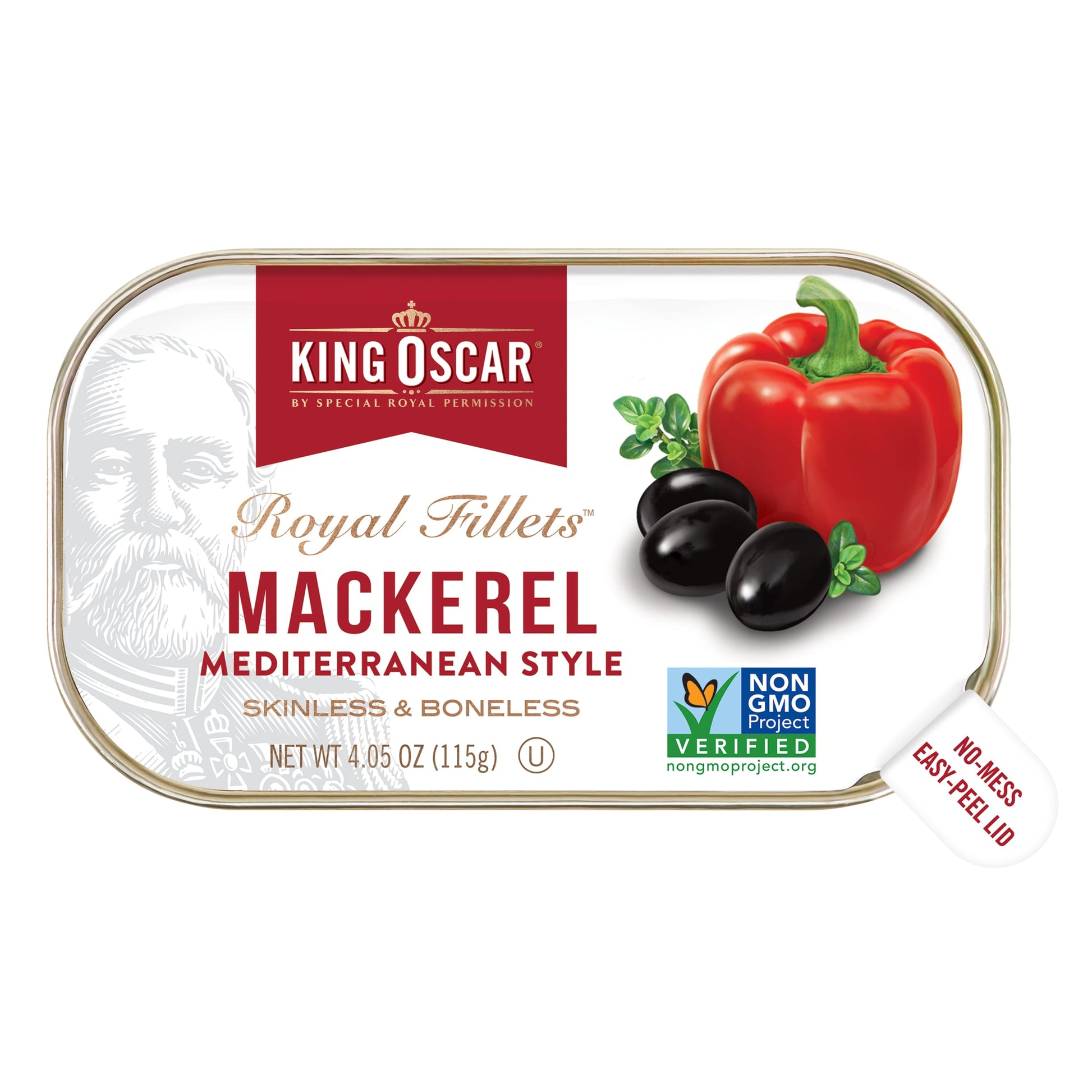 King Oscar-Royal Fillets-Mackerel Mediterranean Style-4.05 oz (115 g)