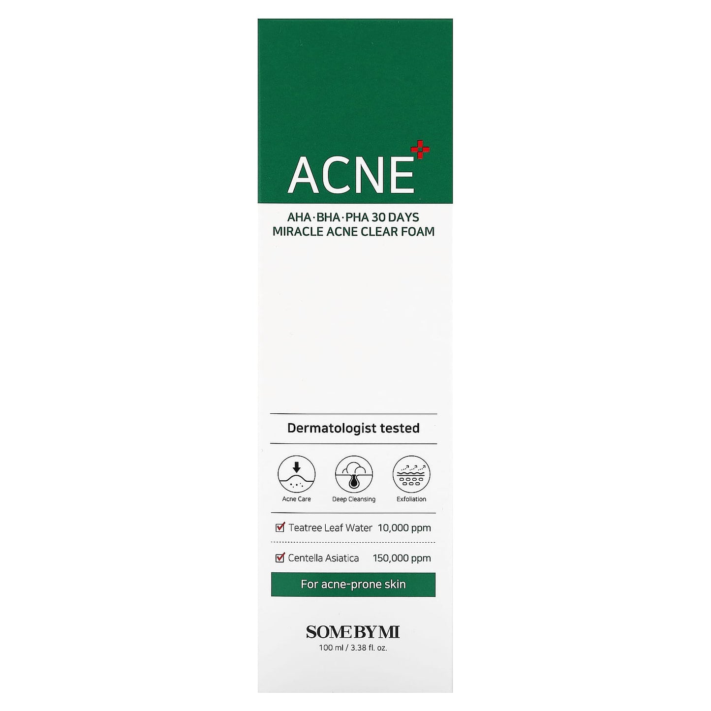 SOME BY MI, AHA, BHA, PHA 30 Days Miracle Acne Clear Foam, 3.38 fl oz (100 ml)