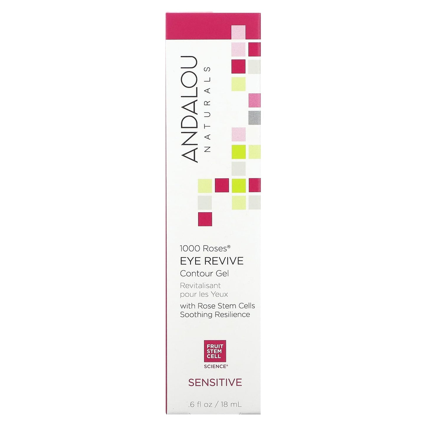 Andalou Naturals, 1000 Roses, Eye Revive Contour Gel, Sensitive, 0.6 fl oz (18 ml)